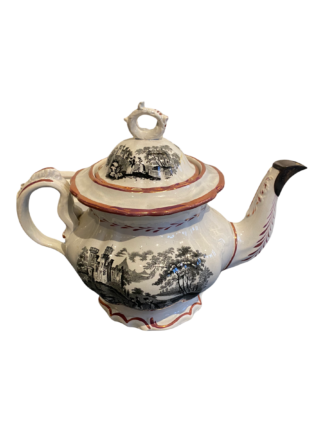 Luster kaffekanne. England 1850 årene