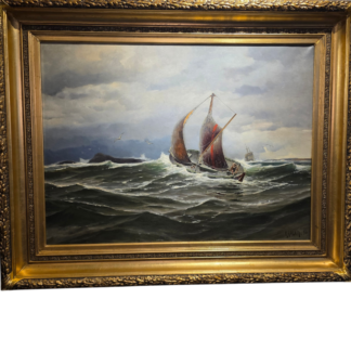 Haakon Kaulum (1863-1933) Redningsskøyten Larvig 1890