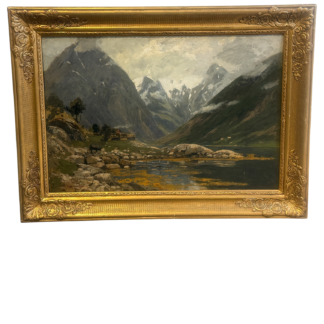 Georg Anton Rasmussen (1842-1914) Fjordlandskap 1884