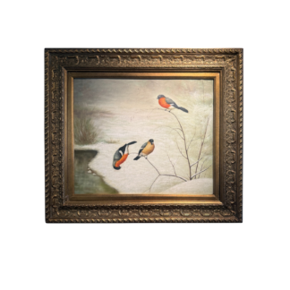 Theodor Kittelsen "Vintermorgen (dompap)"